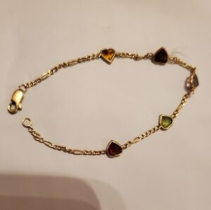 14K bracelet with hearts